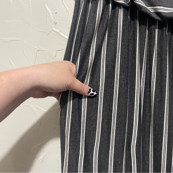 NWT A Beautiful Soul by Arula grey/white striped strapless jumpsuit (C/3X) - Picture 3 of 6